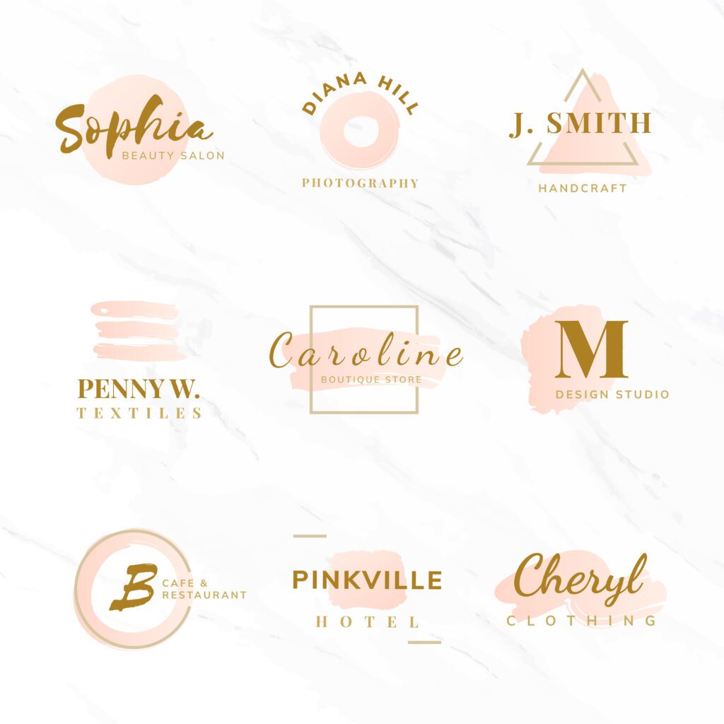 Set of beauty and fashion logo design vectors